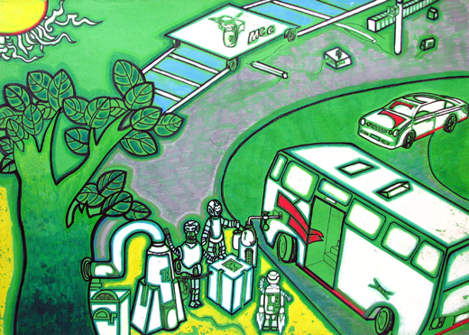 汽车新能源—植物汽油 - 儿童创意绘画大全_创意画_画