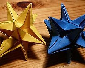 立体折纸星星的折法纸星星折纸教程