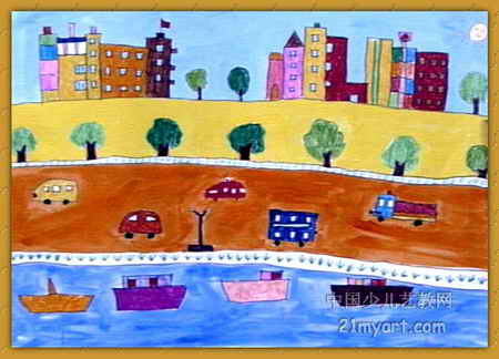 儿童画《心中的城市》