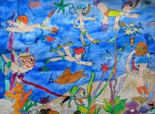 儿童画海底寻宝
